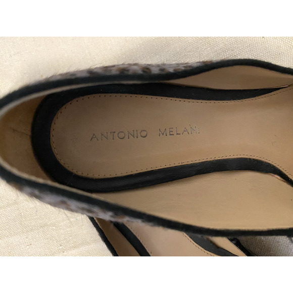 ANTONIO MELANI Graham Bovine Leather LOAFERS Size 9M Mob Wife Leopard FLAT SHOES - Picture 7 of 9
